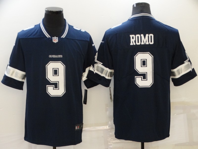 Men's Dallas Cowboys Tony Romo #9 Navy Jersey